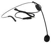 Головной микрофон черного цвета с разъемом мини джек 3,5 мм. с резьбой HS01