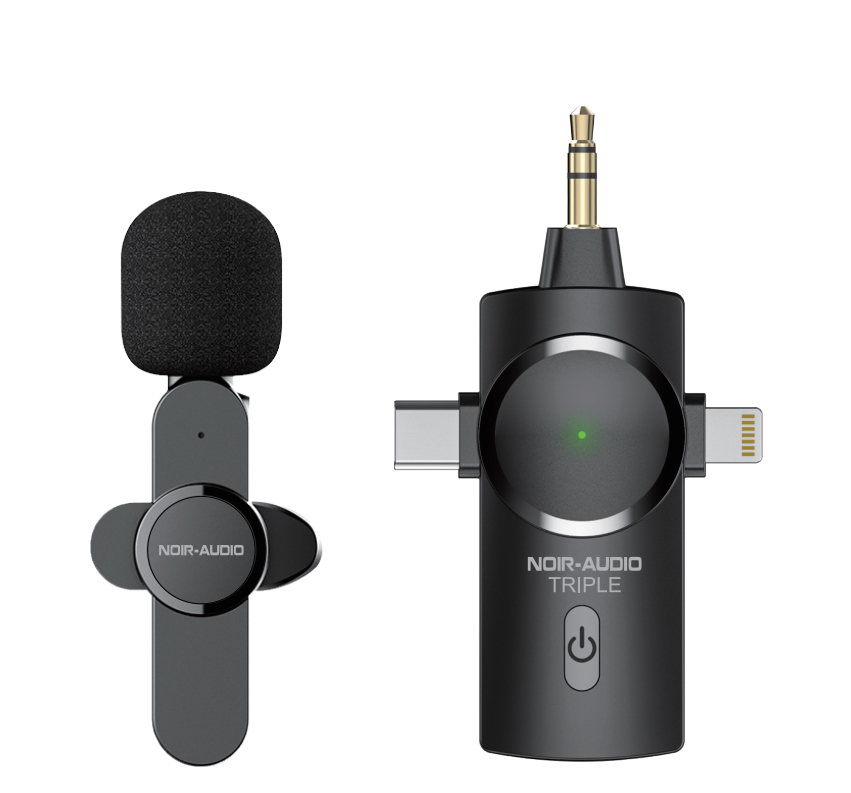 картинка NOIR-audio Triple универсальный микрофон с разъёмами Lightning, Type-C, Jack 3.5