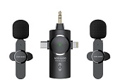 NOIR-audio Triple DUOS универсальный микрофон с двумя петличками с разъёмами Lightning, Type-C, Jack 3.5